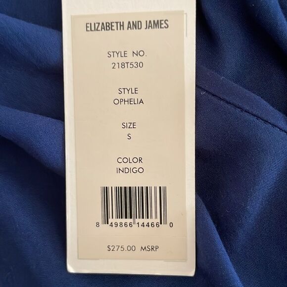 Elizabeth And James Navy Ophelia Blouse Size S - Picture 3 of 12